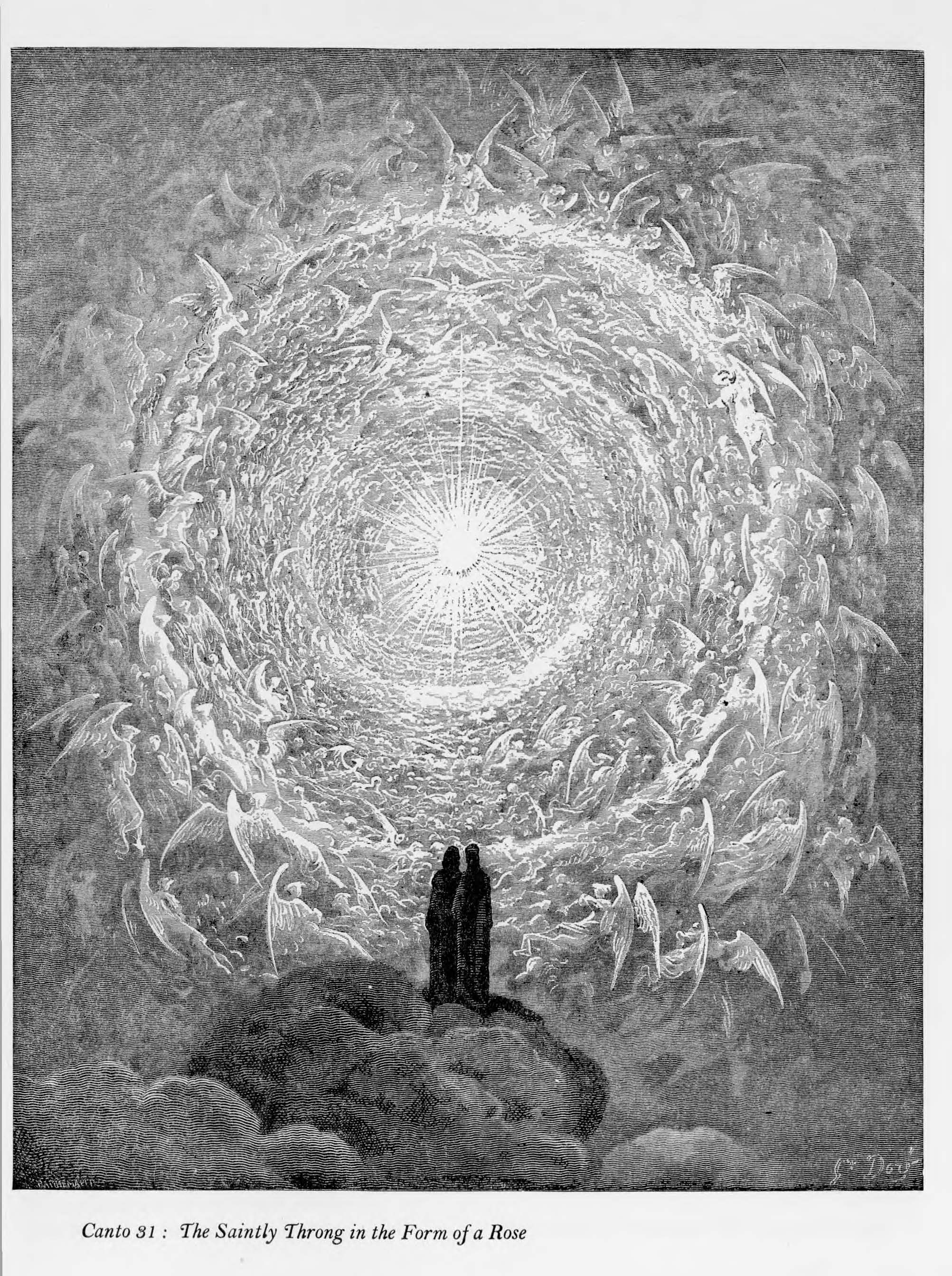 Gustave Dore illustration of Dante's celestial rose